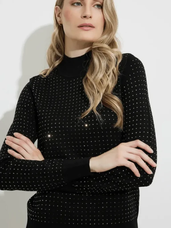 Joseph Ribkoff Tops | Gifts Under £50^T Black Embellished Knitted Top 224945 11