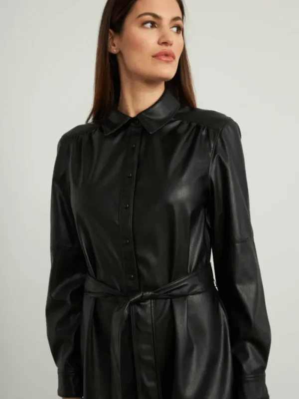 Joseph Ribkoff Dresses | Gifts Under £100^T Black Vegan Leather Dress 213953 11