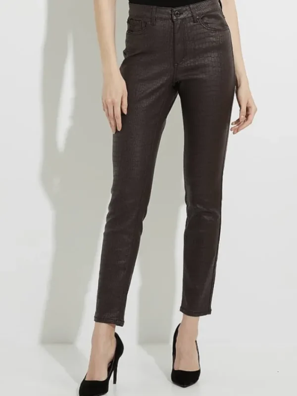 Joseph Ribkoff Trousers | Gifts Under £50^T Brown Croc Print Pleather Trousers 224943 15