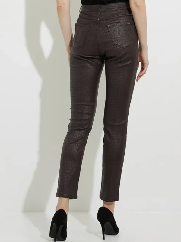 Joseph Ribkoff Trousers | Gifts Under £50^T Brown Croc Print Pleather Trousers 224943 15