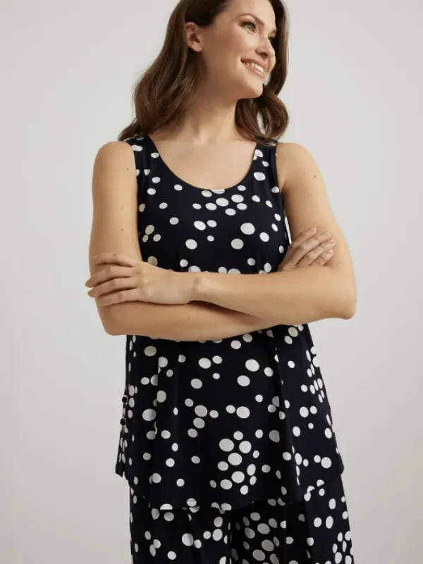 Joseph Ribkoff Tops | Gifts Under £100^T Polka Dot Sleeveless Top 222252 2229
