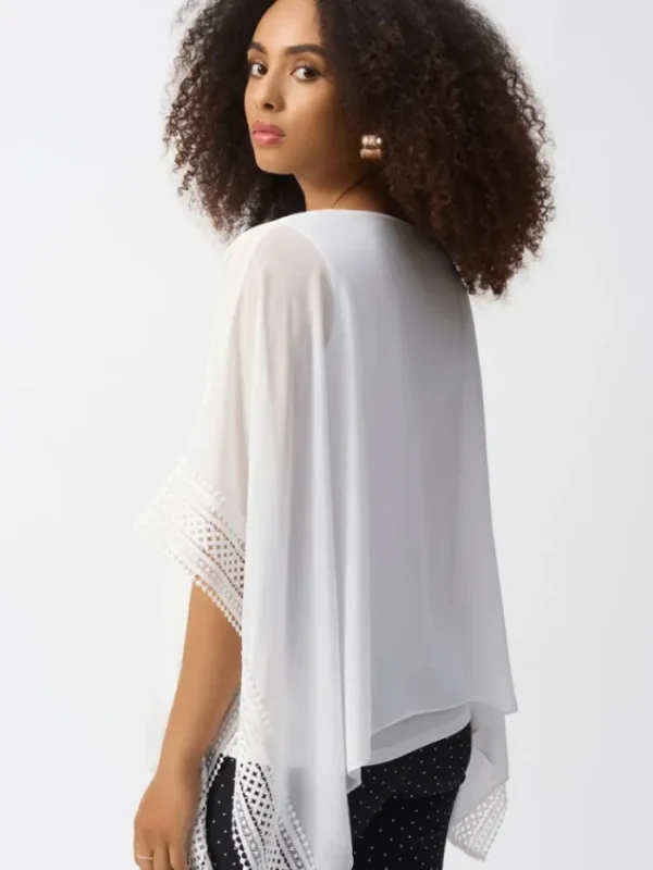 Joseph Ribkoff Tops | Luxury Gifts^Women's Chiffon And Silky Knit Poncho Top 251095 Col 17