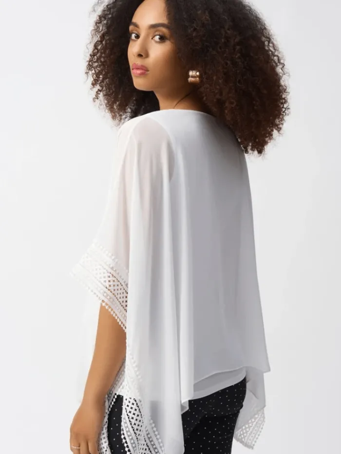 joseph_ribkoff_womens_chi_3.webp Joseph Ribkoff Tops | Luxury Gifts^Women's Chiffon And Silky Knit Poncho Top 251095 Col 17