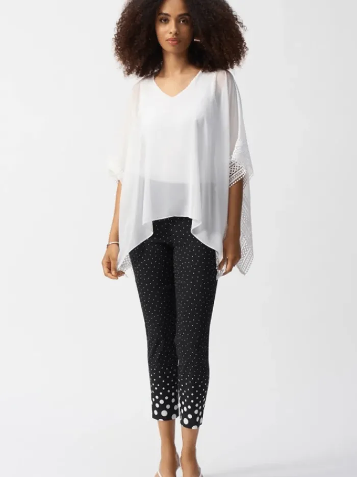 joseph_ribkoff_womens_chi_4.webp Joseph Ribkoff Tops | Luxury Gifts^Women's Chiffon And Silky Knit Poncho Top 251095 Col 17