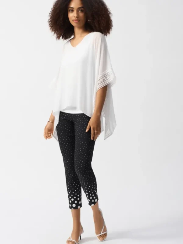 Joseph Ribkoff Tops | Luxury Gifts^Women's Chiffon And Silky Knit Poncho Top 251095 Col 17