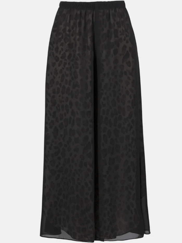 joseph_ribkoff_womens_chi_7-1.webp Joseph Ribkoff Trousers | Luxury Gifts^Women's Chiffon Animal Print Reversible Culotte Trouser