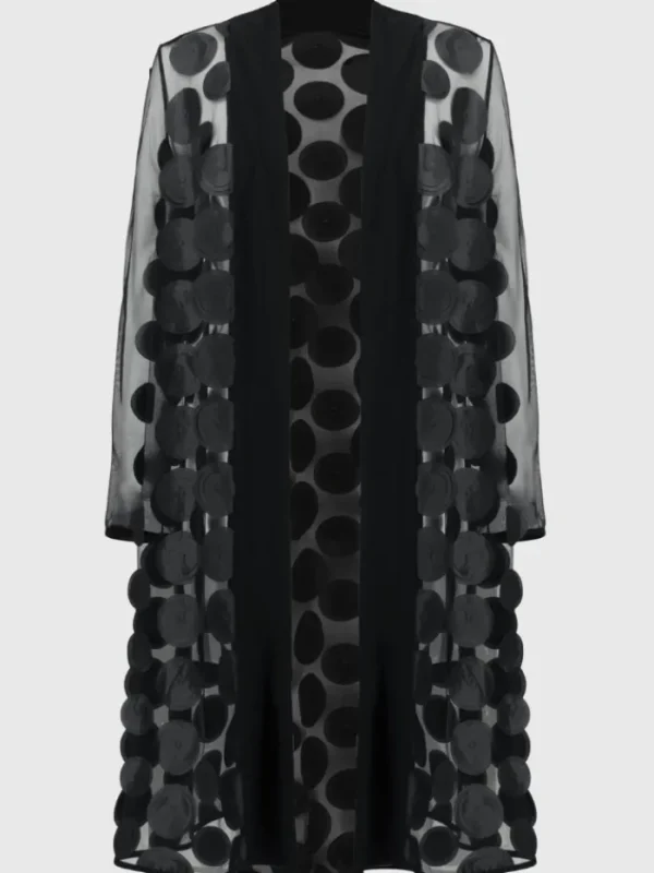Joseph Ribkoff Coats And Jackets | Party Wear^Women's 3D Dot And Mesh Cover-Up In Black 251209 Col 11