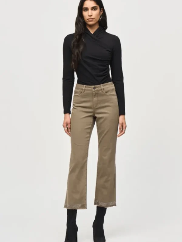 Joseph Ribkoff Denim | Trousers^Women's Denim Straight Trousers With Frayed Hem 243964