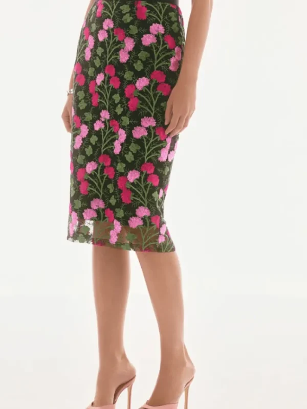 Joseph Ribkoff Skirts | Gifts Under £250^Women's Floral Embroidered Pencil Skirt 251775 Col 178
