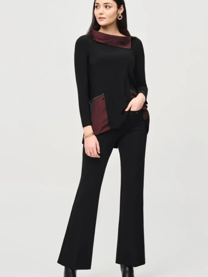 joseph_ribkoff_womens_hea_3.webp Joseph Ribkoff Trousers | Gifts Under £250^Women's Heavy Knit Flared Pull On Trousers In Black 243