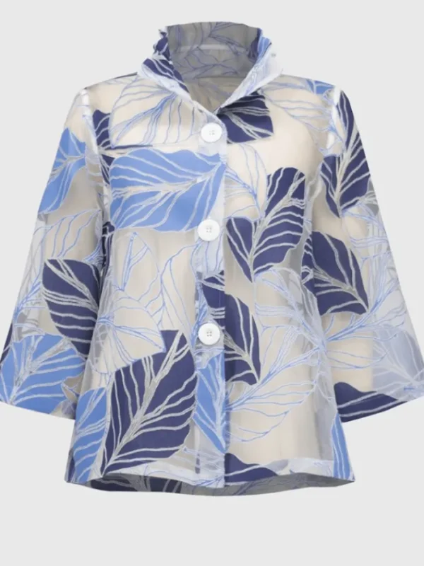 Joseph Ribkoff Coats And Jackets | Luxury Gifts^Women's Leaf Print Trapeze Jacket 251135 Col 1119