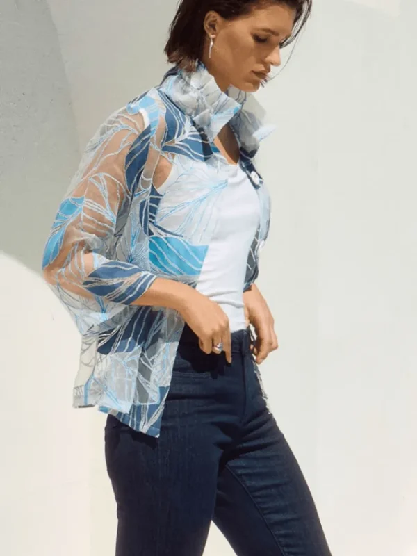 Joseph Ribkoff Coats And Jackets | Luxury Gifts^Women's Leaf Print Trapeze Jacket 251135 Col 1119