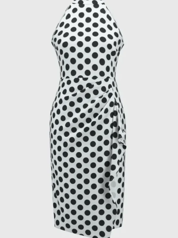 Joseph Ribkoff Dresses | Luxury Gifts^Women's Lux Twill Dot Print Halter Dress 251759 Col 184