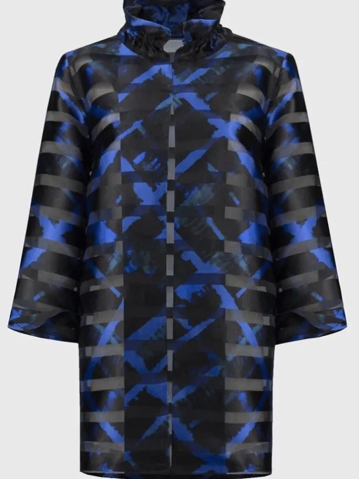 joseph_ribkoff_womens_sat_0.webp Joseph Ribkoff Coats And Jackets | Party Wear^Women's Satin and Organza Plaid Jacket 244198 Col 178