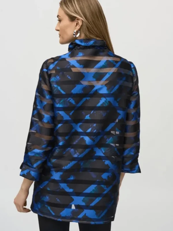 Joseph Ribkoff Coats And Jackets | Party Wear^Women's Satin and Organza Plaid Jacket 244198 Col 178