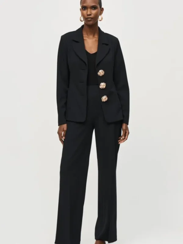 Joseph Ribkoff Coats And Jackets | Luxury Gifts^Women's Scuba Crepe Fitted Blazer In Black 243160 Col 1
