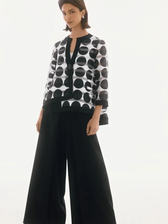 joseph_ribkoff_womens_sha_2.webp Joseph Ribkoff Coats And Jackets | Luxury Gifts^Women's Shadow Stripe Dot Print Swing Jacket 251772 Col