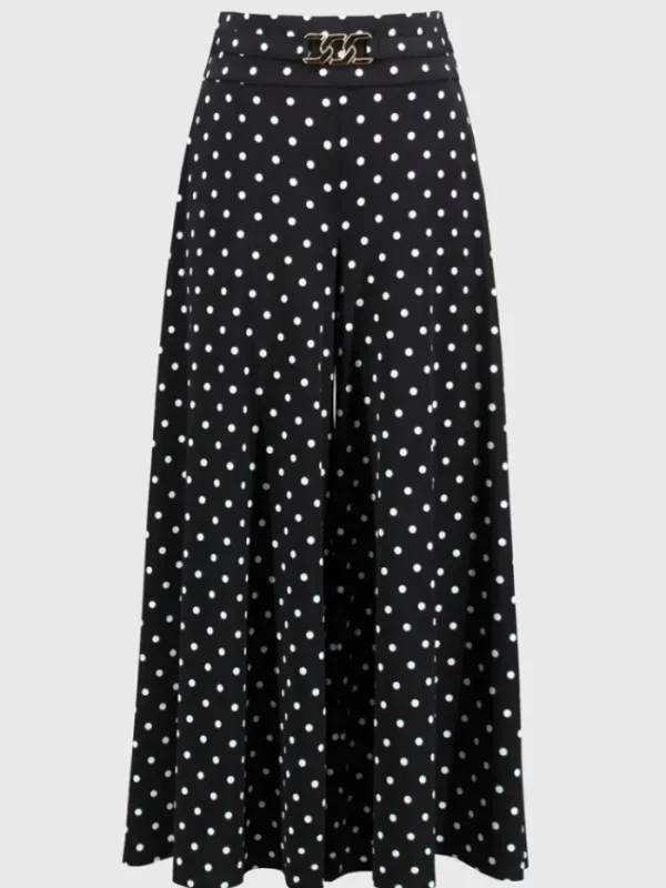 Joseph Ribkoff Trousers | Luxury Gifts^Women's Silky Knit Dot Print Pull On Culotte Trousers 2