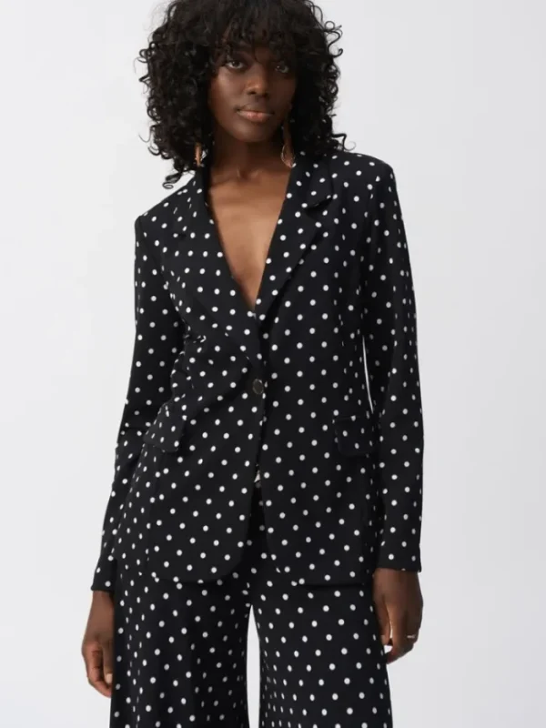 Joseph Ribkoff Coats And Jackets | Luxury Gifts^Women's Silky Knit Dot Print Boxy Blazer 251051 Col 110