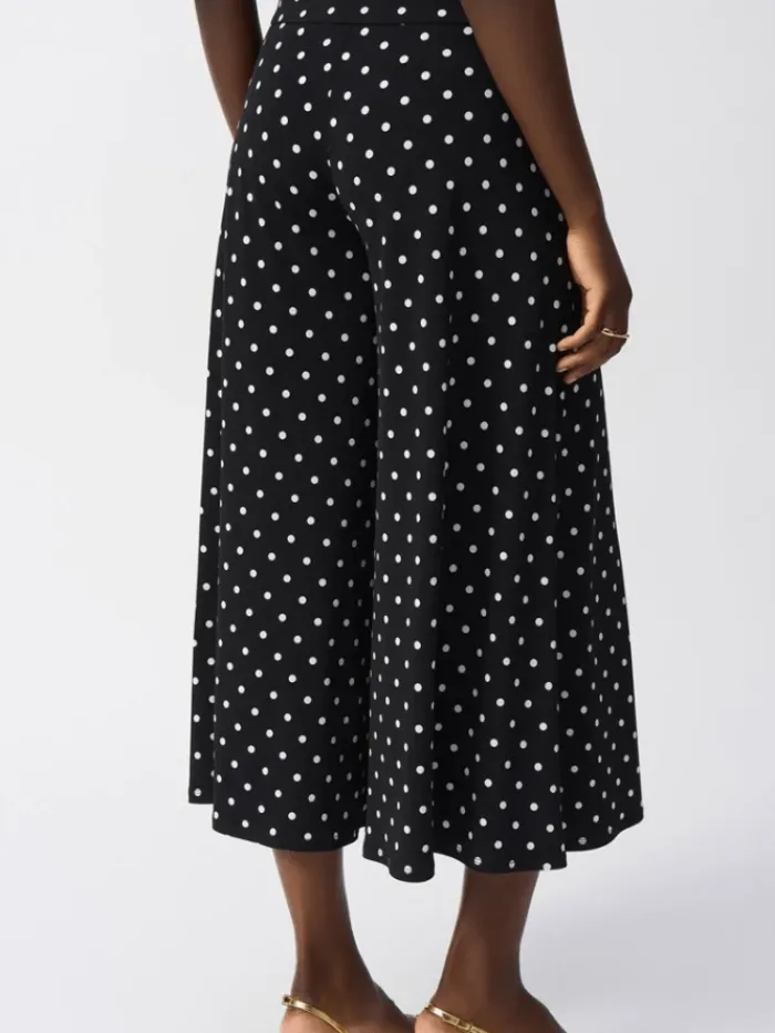joseph_ribkoff_womens_sil_3-7.webp Joseph Ribkoff Trousers | Luxury Gifts^Women's Silky Knit Dot Print Pull On Culotte Trousers 2