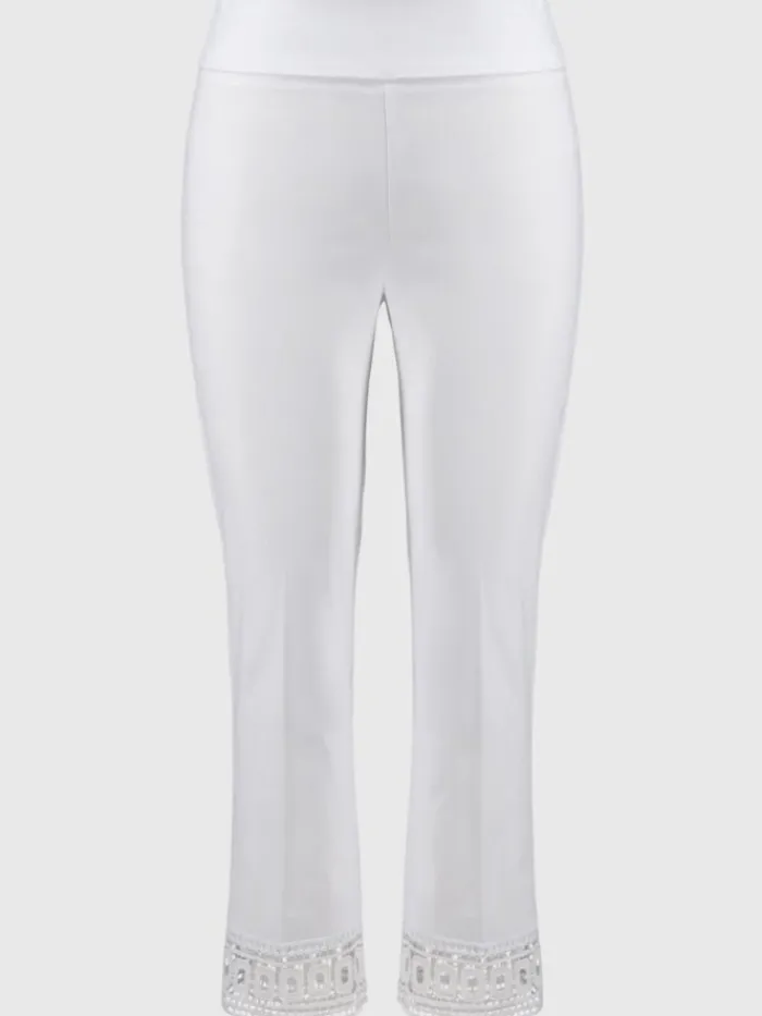joseph_ribkoff_womens_whi_0.webp Joseph Ribkoff Trousers | Gifts Under £250^Women's White Millennium Cropped Pull On Trousers 25105