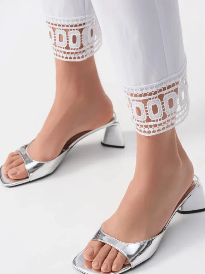 joseph_ribkoff_womens_whi_2.webp Joseph Ribkoff Trousers | Gifts Under £250^Women's White Millennium Cropped Pull On Trousers 25105