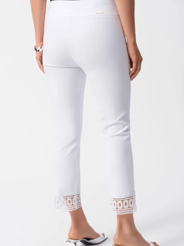 joseph_ribkoff_womens_whi_3.webp Joseph Ribkoff Trousers | Gifts Under £250^Women's White Millennium Cropped Pull On Trousers 25105