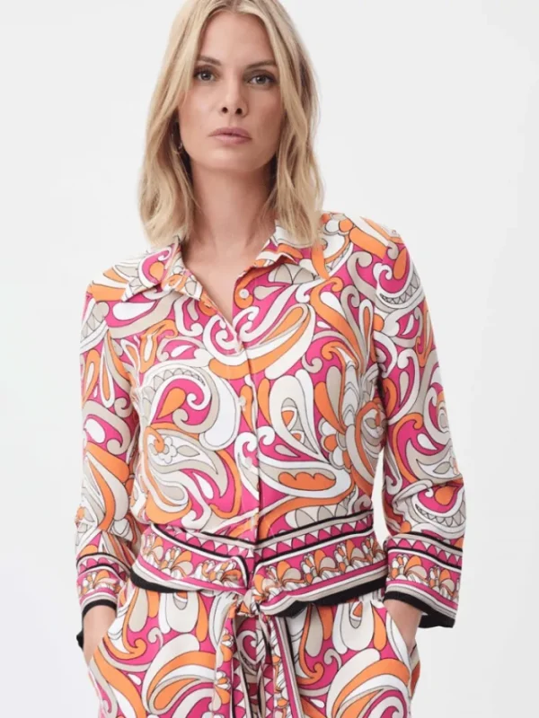 Joseph Ribkoff Tops | Gifts Under £50^Woven Retro Print Collared Blouse 232043 2539