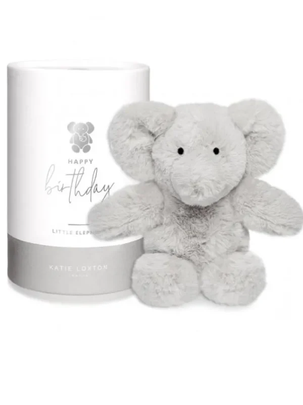 Katie Loxton Baby Accessories | Gifts Under £50^T Grey Elephant Baby Toy Happy Birthday BA0037