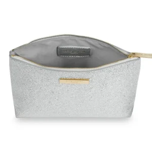 Katie Loxton Make Up Bags | Bags^T Metallic Silver Mia Make Up Bag KLB384