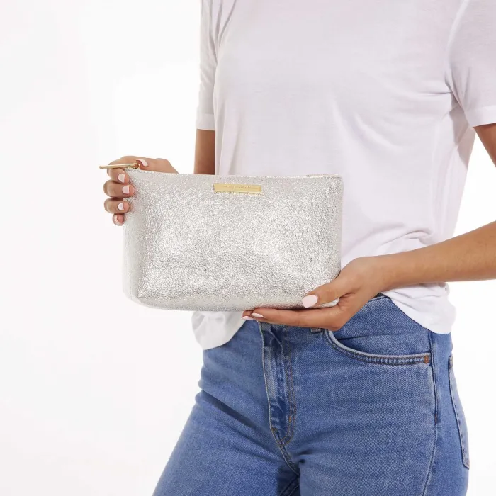 katie_loxton_t_metallic_s_3.webp Katie Loxton Make Up Bags | Bags^T Metallic Silver Mia Make Up Bag KLB384