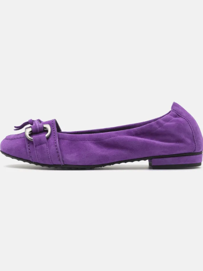 kennel_amp_schmenger_malu_1-2.webp Kennel u0026 Schmenger Footwear | Footwear^Kennel & Schmenger Malu Ballerina Suede Pump In Plum 41-10300-492