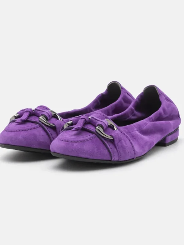 Kennel u0026 Schmenger Footwear | Footwear^Kennel & Schmenger Malu Ballerina Suede Pump In Plum 41-10300-492