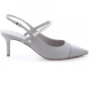 Kennel u0026 Schmenger Footwear | Footwear^Kennel & Schmenger Rome Pale Grey Slingback Heeled Shoes With Pearls 3