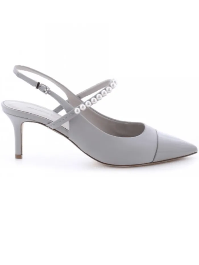 kennel_amp_schmenger_rome_0.webp Kennel u0026 Schmenger Footwear | Footwear^Kennel & Schmenger Rome Pale Grey Slingback Heeled Shoes With Pearls 3