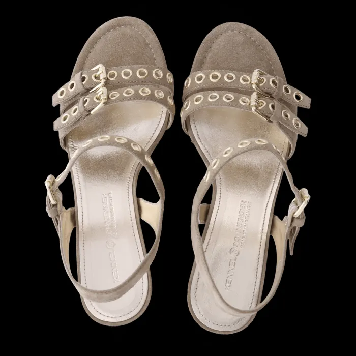 kennel_amp_schmenger_wome_0-1.webp Kennel u0026 Schmenger Sandals | Footwear^Kennel & Schmenger Women's LEONIE Beige Heeled Sandals With Golden Det