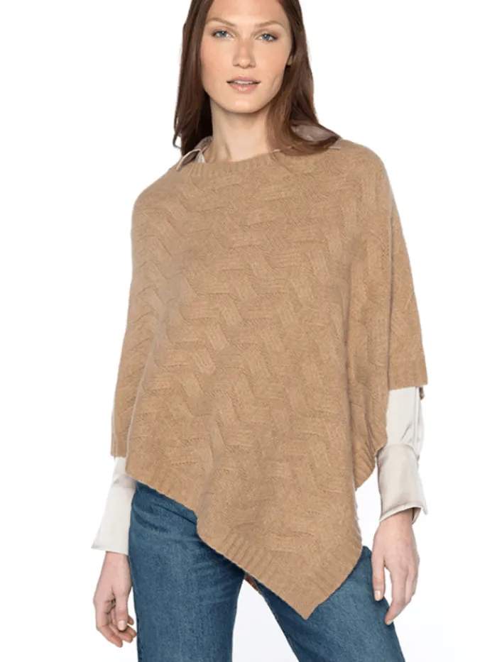 kinross_cashmere_cable_kn_0.webp KINROSS Knitwear | Loungewear^Cashmere Cable Knit Poncho In Camel LFAC4-197-CAM-0S