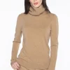 KINROSS Knitwear | Loungewear^Cashmere Chunky Trim Turtleneck Jumper In Camel LFSC3-112