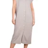 KINROSS Dresses | Knitwear^Cashmere Linen Button Front Dress Flax Taupe LSSL3-181