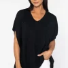 KINROSS Knitwear | Luxury Gifts^Cashmere Women's Crystal Vee Popover Jumper In Black LRSC4-192