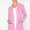 KINROSS Coats And Jackets | Knitwear^Cashmere Women's Easy Cable Detail Cardigan LRSC4-118 Freesia
