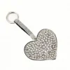 Black Colour Gifts Under £50 | Gift Sale^Large Puffed Heart T Glitter Silver Keyring