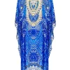 Lindsey Brown Resortwear Beachwear | Gifts Under £100^Lindsey Brown Rhodes Blue Knee Length Sparkly Kaftan