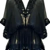 Lindsey Brown Resortwear Beachwear | Luxury Gifts^Lindsey Brown Women's Acapulco Black Silk Designer Kaftan