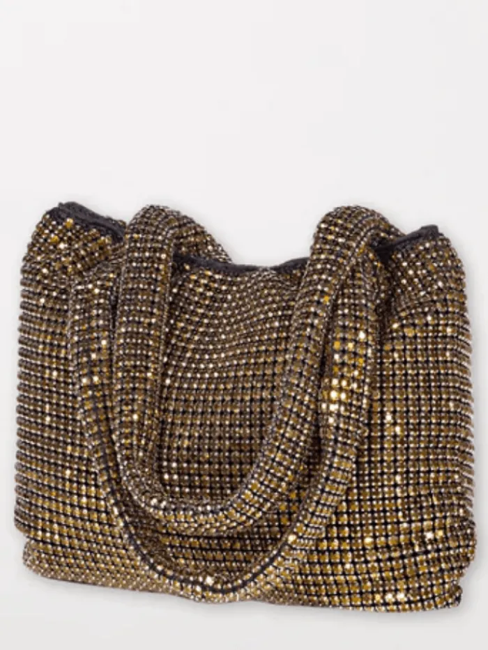 luisa_cerano_bag_with_gli_2.webp Luisa Cerano Party Wear | Luxury Gifts^Bag With Glittering Rhinestones In Gold 808691 9440 Col 0