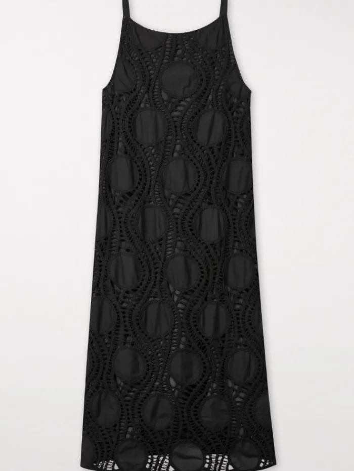 luisa_cerano_black_slip_d_0.webp Luisa Cerano Dresses | Gifts Under £250^Black Slip Dress With Crochet Details 798490 3619 Col 001