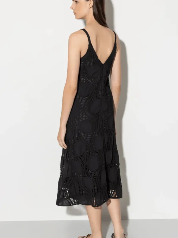 Luisa Cerano Dresses | Gifts Under £250^Black Slip Dress With Crochet Details 798490 3619 Col 001