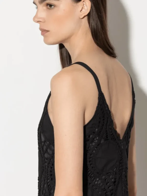 Luisa Cerano Dresses | Gifts Under £250^Black Slip Dress With Crochet Details 798490 3619 Col 001
