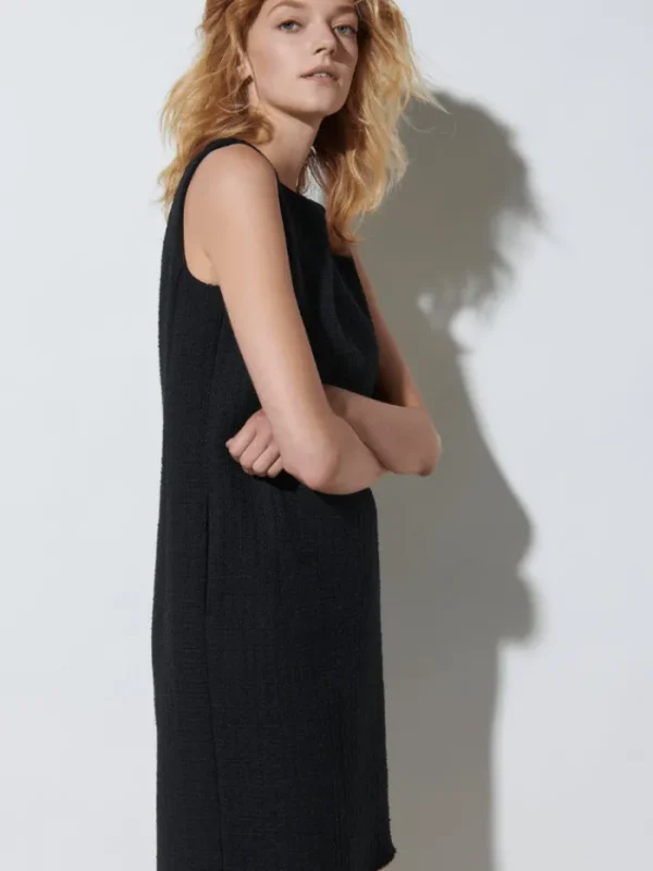 Luisa Cerano Dresses | Gifts Under £250^Black Tweed Look Shift Dress 778412 3506 0001