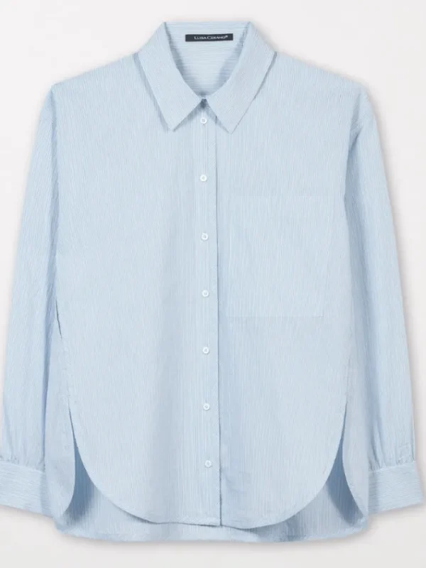 Luisa Cerano Tops | Gifts Under £250^Blue Multi Striped Shirt 298442 3600 Col 2191